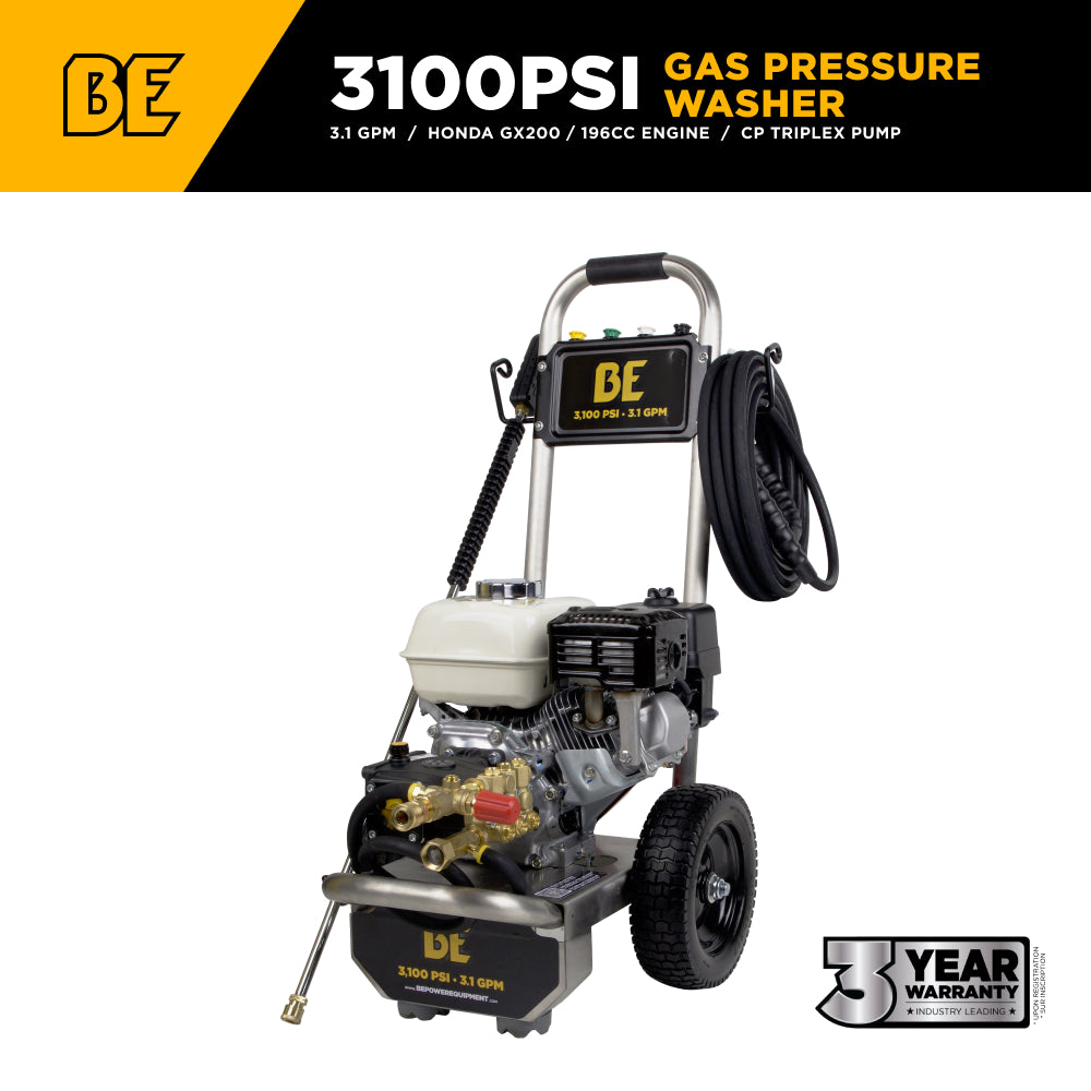 3,100 PSI 3.1 GPM Cold Water Gas Pressure Washer - B3165HSAS