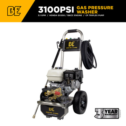 3,100 PSI 3.1 GPM Cold Water Gas Pressure Washer - B3165HSAS