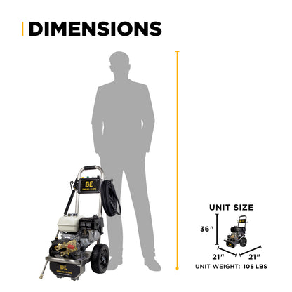 3,100 PSI 3.1 GPM Cold Water Gas Pressure Washer - B3165HSAS