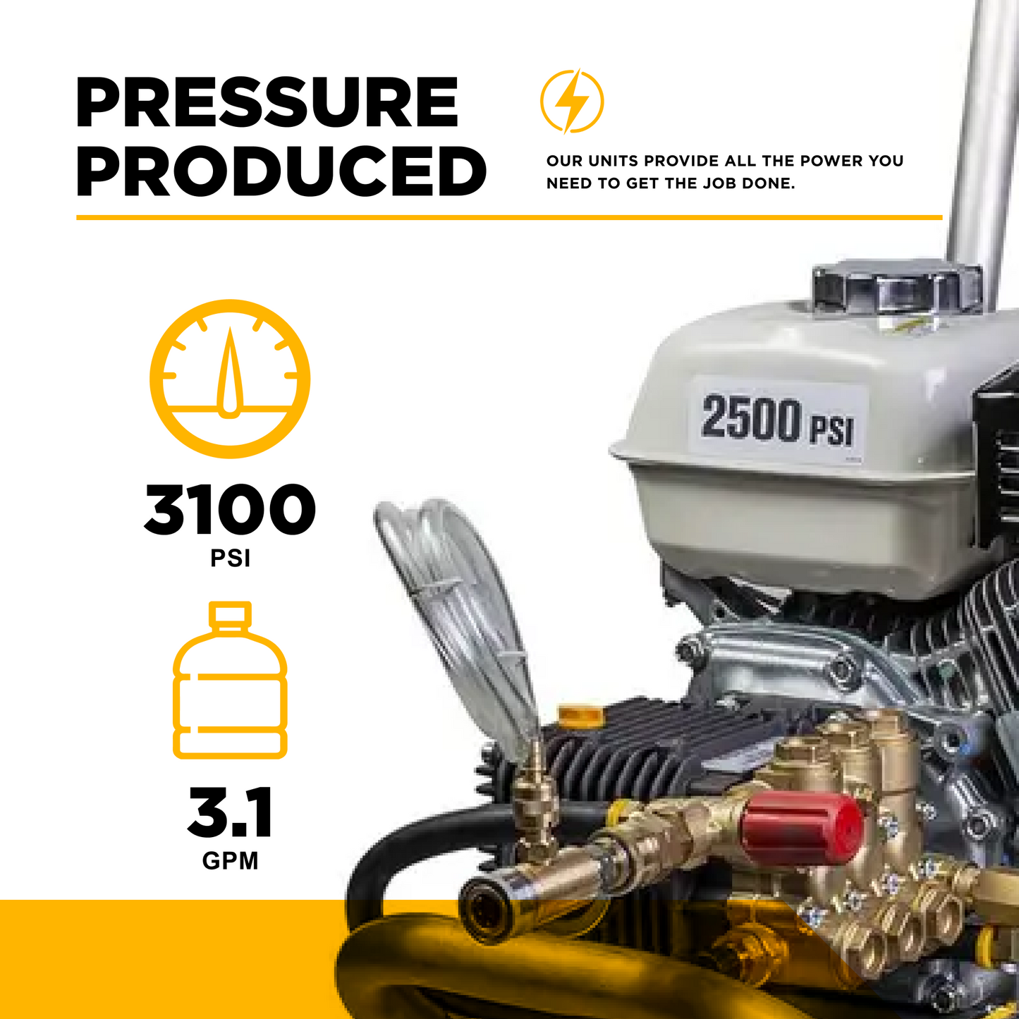 3100PSI 3.1GPM Cold Water Gas Pressure Washer - B3165HSCS