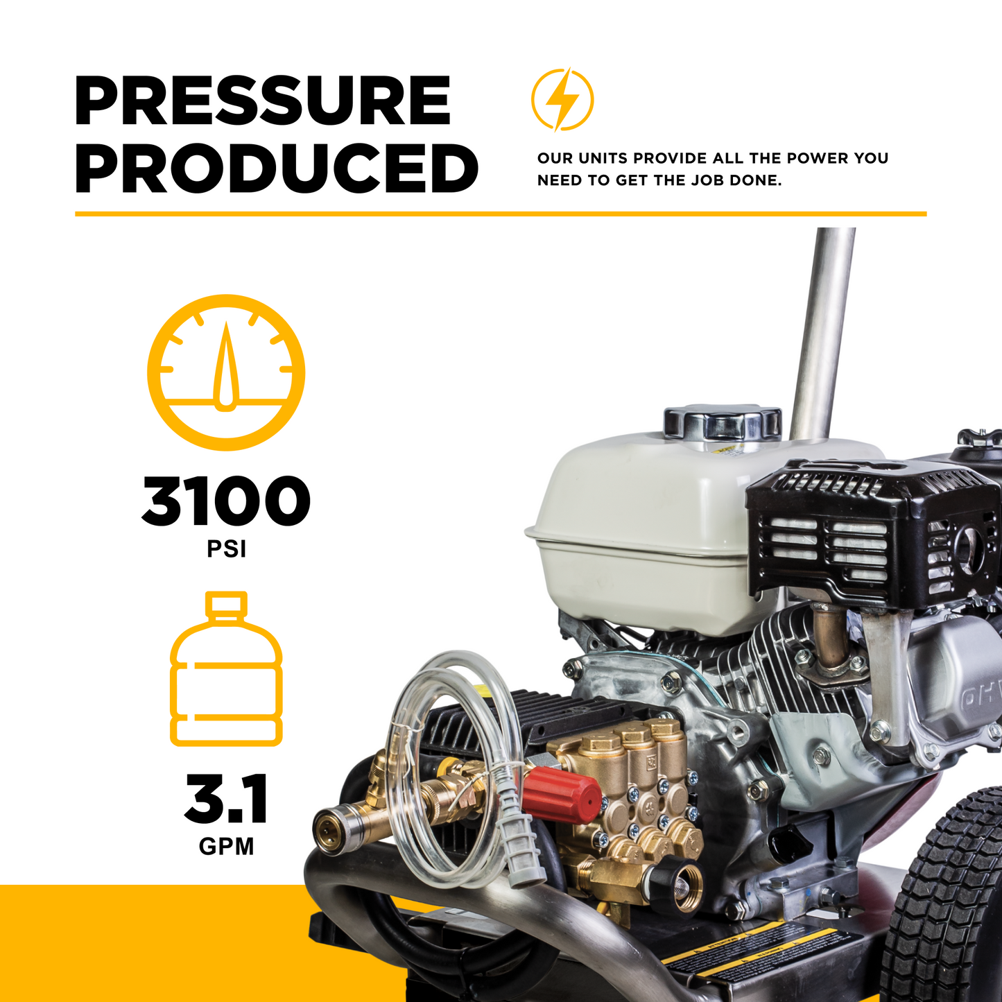 3100PSI 3.1GPM Cold Water Gas Pressure Washer - B3165HSGS