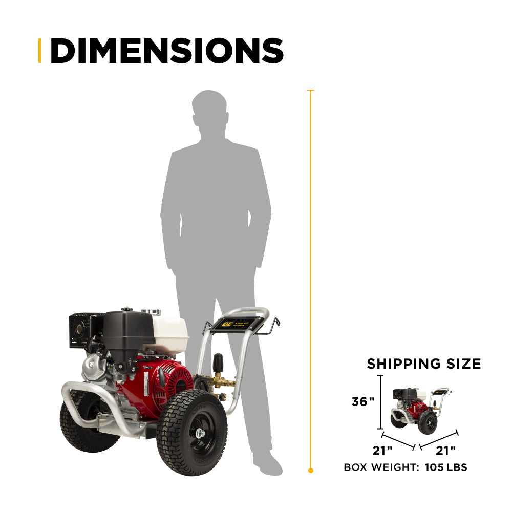 3,200 PSI 5.2 GPM Cold Water Gas Pressure Washer - B3213HABCS – BE