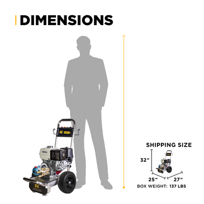 3200PSI 5.2GPM Cold Water Gas Pressure Washer - B3213HABCS