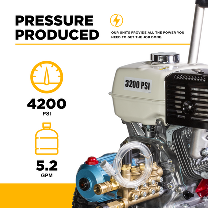 3200PSI 5.2GPM Cold Water Gas Pressure Washer - B3213HABCS