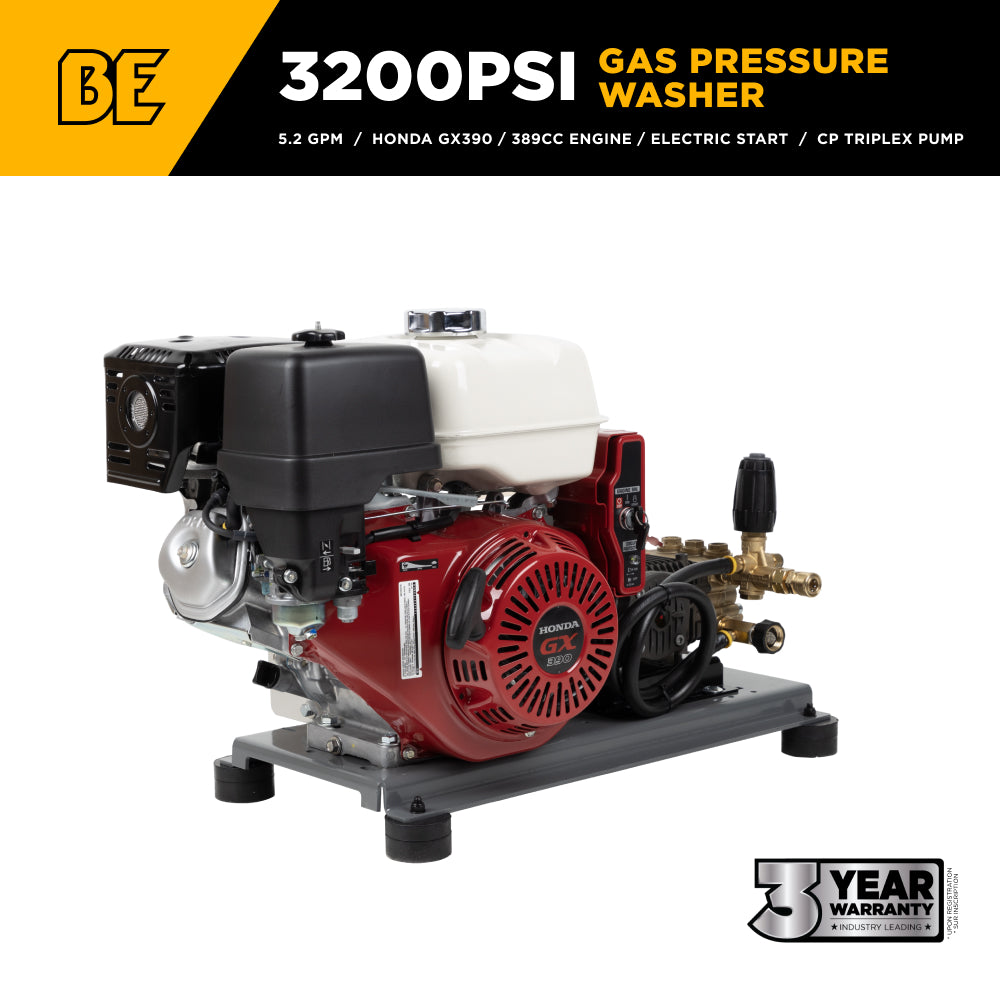 Nettoyeur haute pression à essence à eau froide 3 200 PSI, débit 4,2 GPM - B3213HETBAS