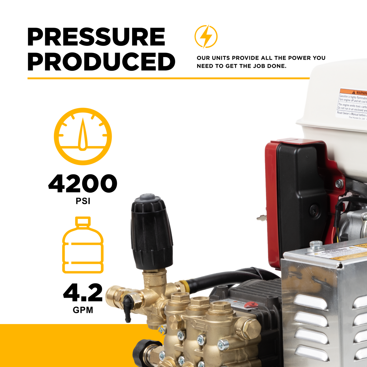 3200PSI 5.2GPM Cold Water Gas Pressure Washer - B3213HETBCS