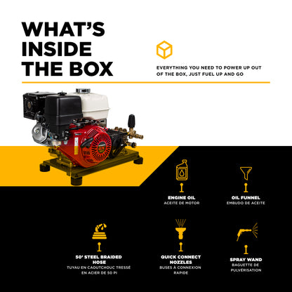 3,200 PSI 5.2 GPM Truck Mount Cold Water Gas Pressure Washer - B3213HTBAS