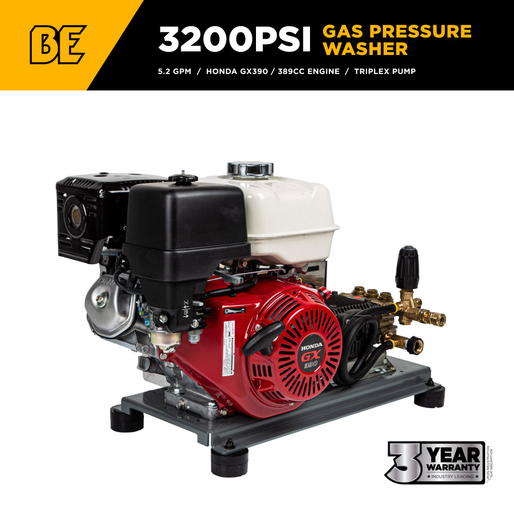 3,200 PSI 5.2 GPM Truck Mount Cold Water Gas Pressure Washer