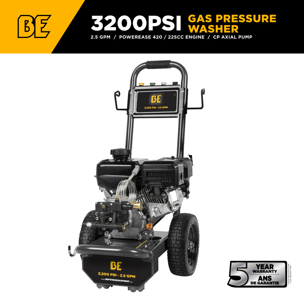 3,200 PSI 2.5 GPM Cold Water Gas Pressure Washer - B327PX
