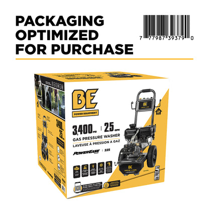 3,400 PSI 2.5 GPM Cold Water Gas Pressure Washer - B3475PX