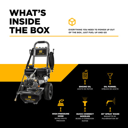 3,400 PSI 2.5 GPM Cold Water Gas Pressure Washer - B3475PX