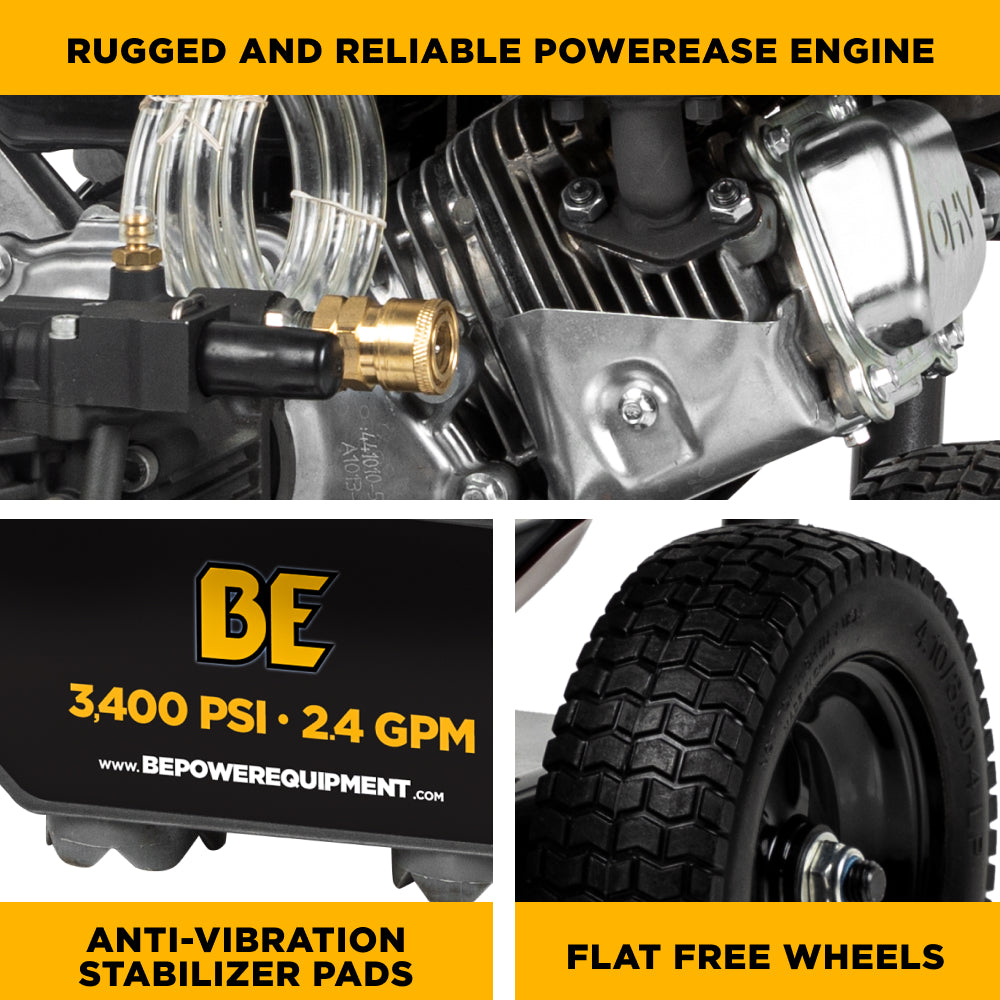3,400 PSI 2.5 GPM Cold Water Gas Pressure Washer - B3475PX