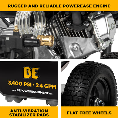 3,400 PSI 2.5 GPM Cold Water Gas Pressure Washer - B3475PX