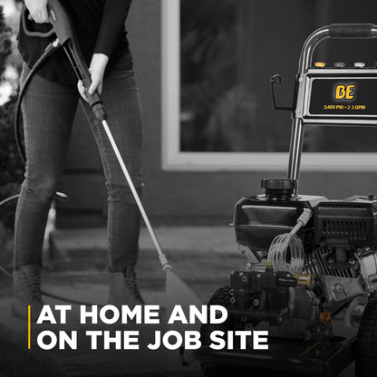 3,400 PSI 2.5 GPM Cold Water Gas Pressure Washer - B3475PX