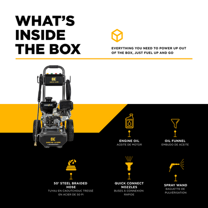 Pompe à eau, 3400 lb/po2, 2,4 gal/min, 223 cc