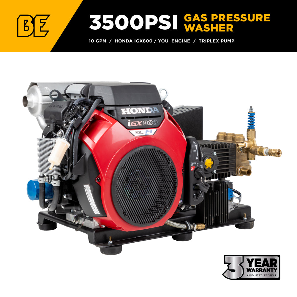 3,500 PSI 10.0 GPM Truck Mount Cold Water Gas Pressure Washer - B3528HETBGS
