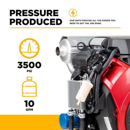 3,500 PSI 10.0 GPM Truck Mount Cold Water Gas Pressure Washer - B3528HETBGS