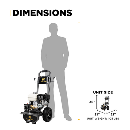 3800PSI 2.8GPM Cold Water Gas Pressure Washer - B3865HA