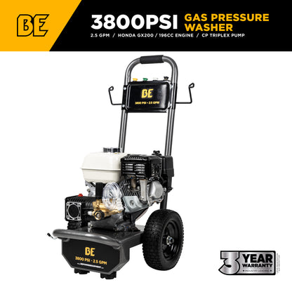 3,800 PSI 2.5 GPM Cold Water Gas Pressure Washer - B3865HA