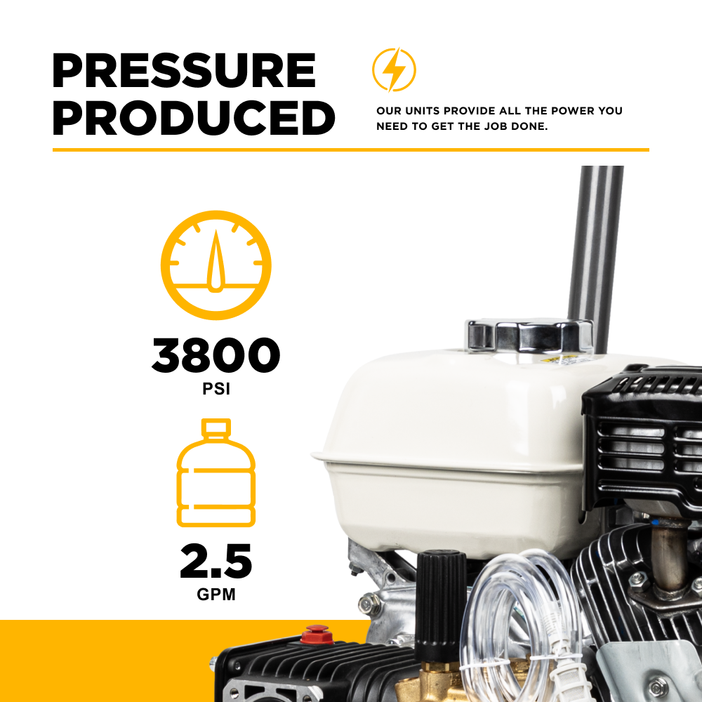 3800PSI 2.8GPM Cold Water Gas Pressure Washer - B3865HA