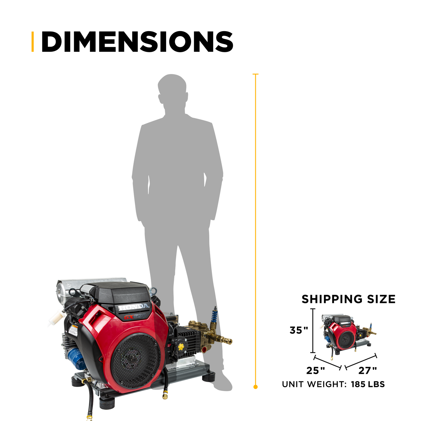 4000PSI 8.2GPM Cold Water Gas Pressure Washer - B4024HETBGS