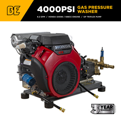 4,000 PSI 8.2 GPM Cold Water Gas Pressure Washer - B4024HETBGS