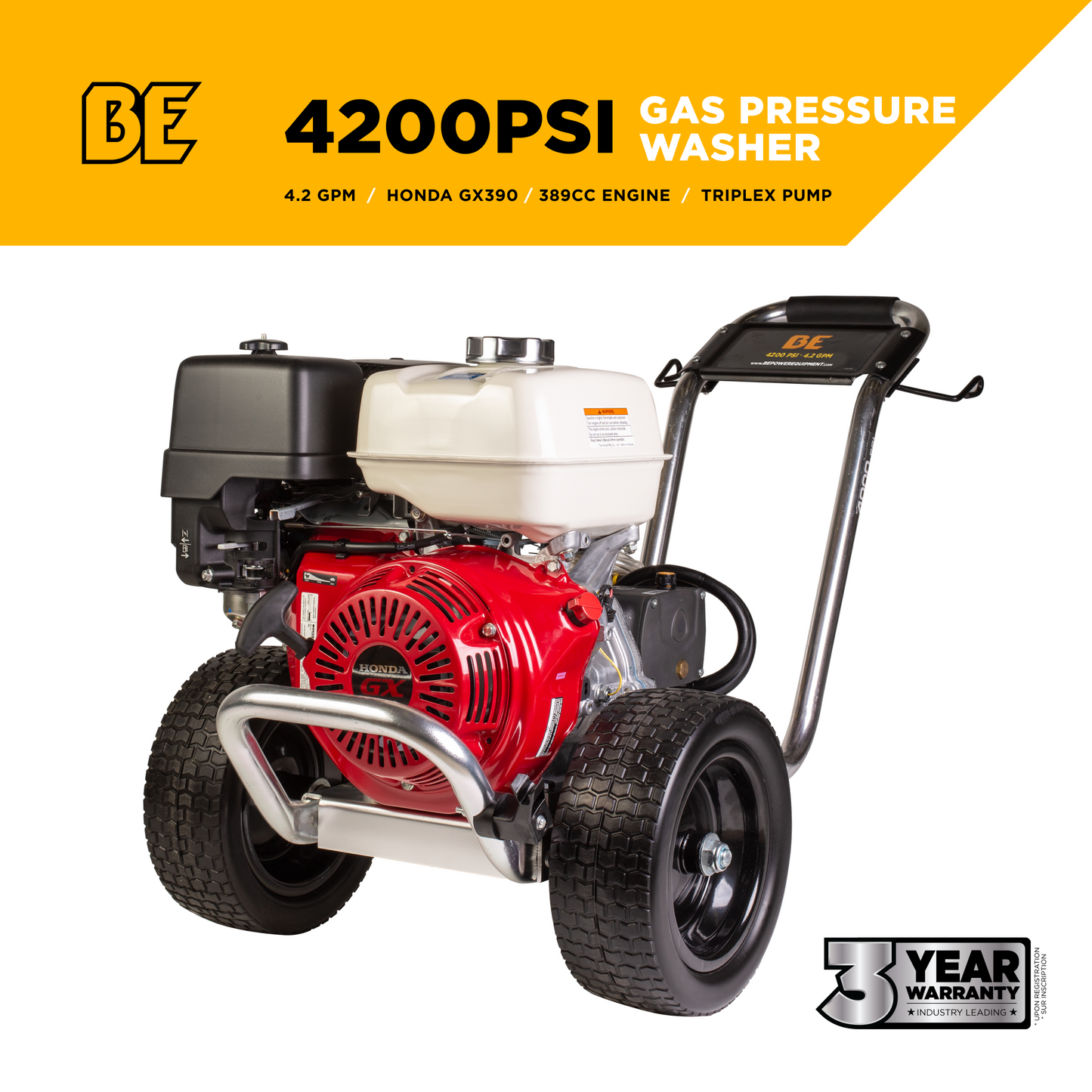 4,200 PSI 4.2 GPM Cold Water Gas Pressure Washer - B4213HAAS