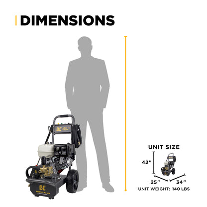 4,200 PSI 4.2 GPM Cold Water Gas Pressure Washer - B4213HAS