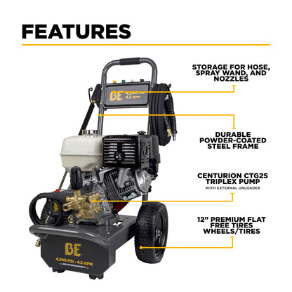 4,200 PSI 4.2 GPM Cold Water Gas Pressure Washer - B4213HAS
