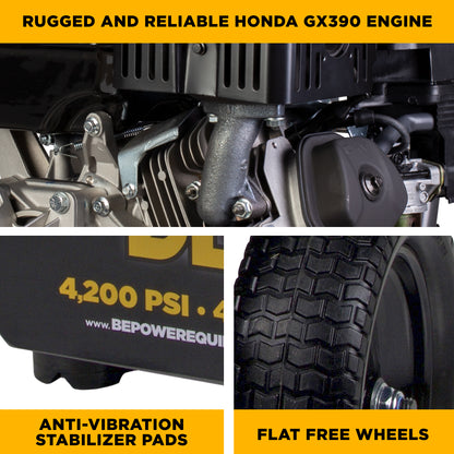 4,200 PSI 4.2 GPM Cold Water Gas Pressure Washer - B4213HAS