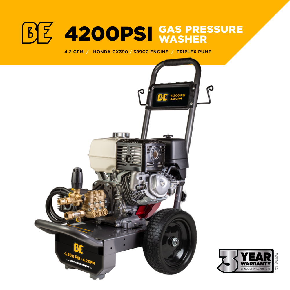 4,200 PSI 4.2 GPM Cold Water Gas Pressure Washer - B4213HA
