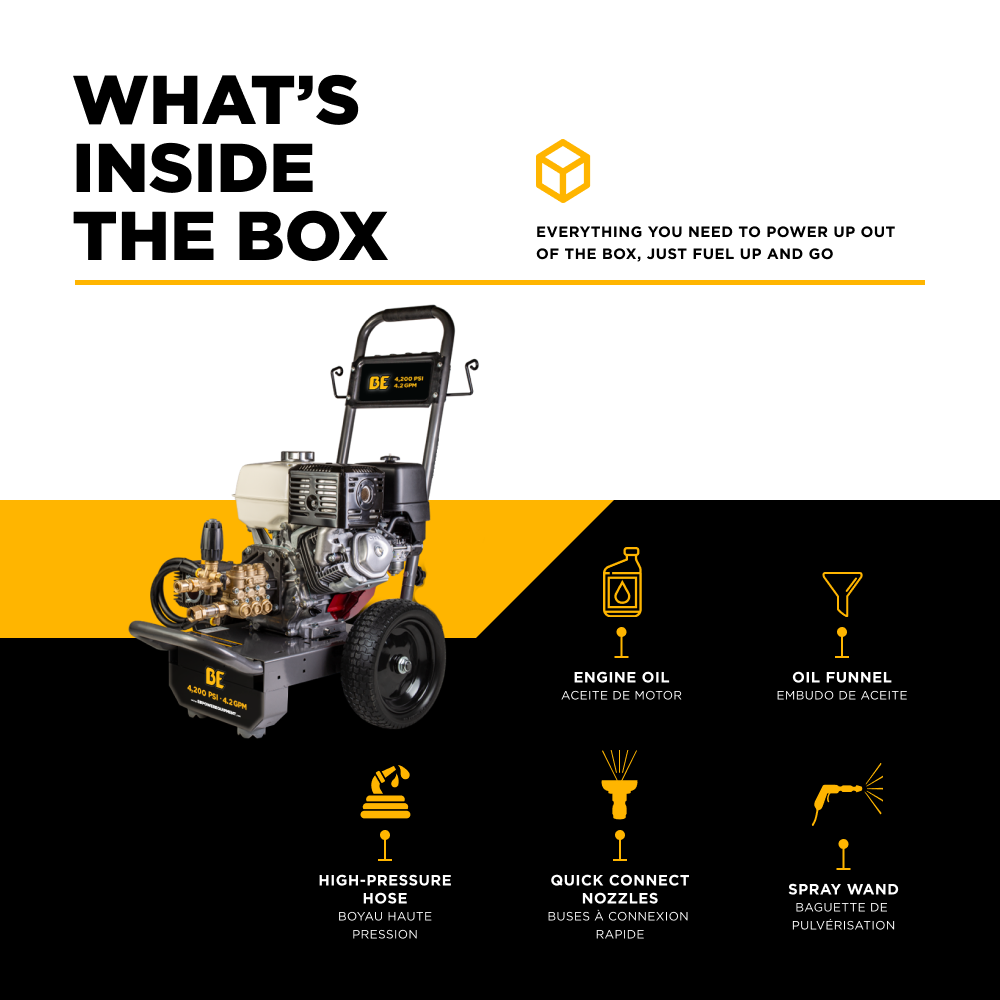 4,200 PSI 4.2 GPM Cold Water Gas Pressure Washer - B4213HA