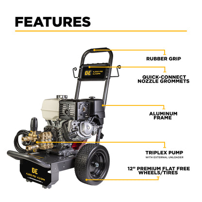 4,200 PSI 4.2 GPM Cold Water Gas Pressure Washer - B4213HCS