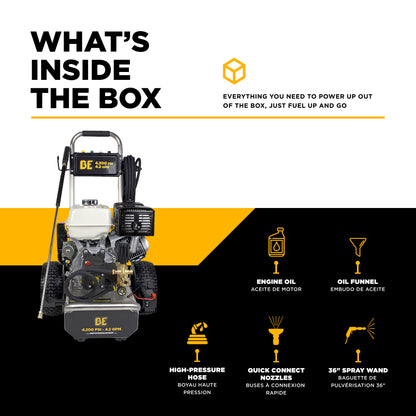 4,200 PSI 4.2 GPM Cold Water Gas Pressure Washer - B4213HESAS