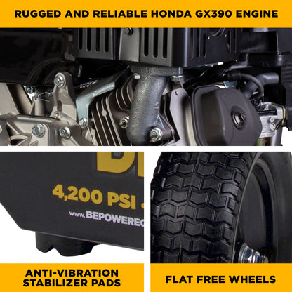 4,200 PSI 4.2 GPM Cold Water Gas Pressure Washer - B4213HESAS