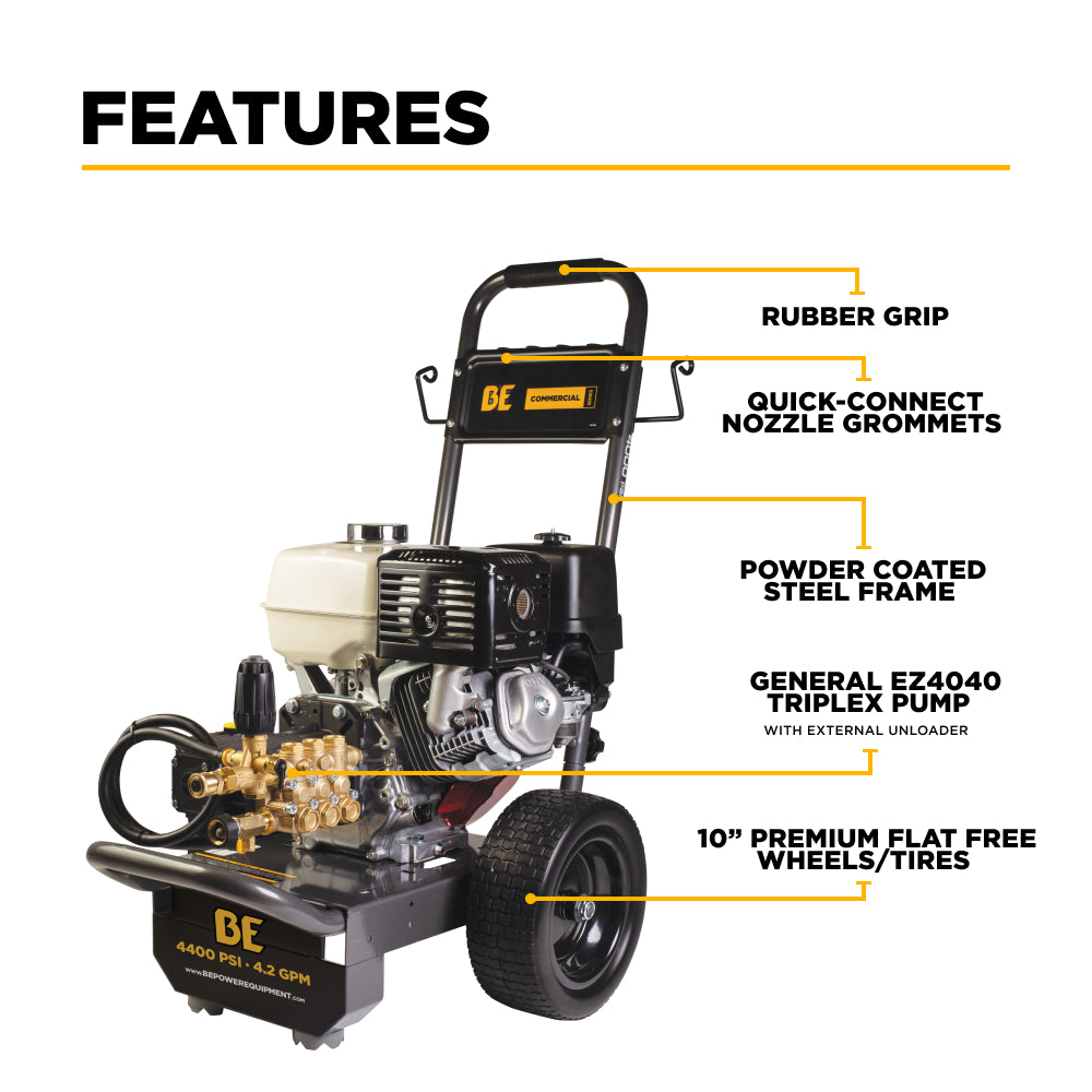4,200 PSI 4.2 GPM Cold Water Gas Pressure Washer - B4213HGS