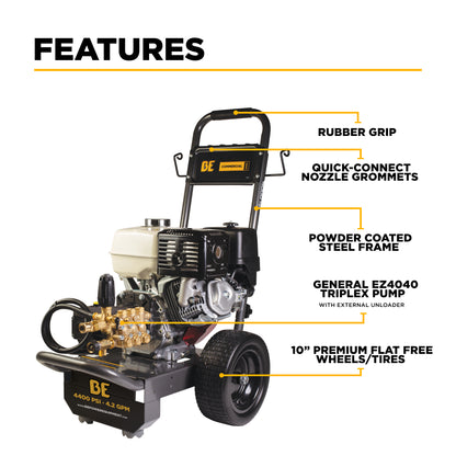 4,200 PSI 4.2 GPM Cold Water Gas Pressure Washer - B4213HGS