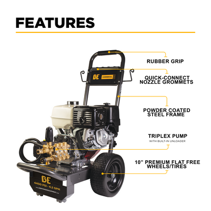 4200PSI 4.2GPM Cold Water Gas Pressure Washer - B4213HGS