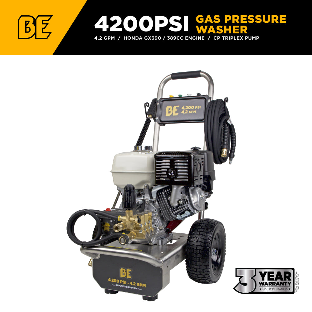 4,200 PSI 4.2 GPM Cold Water Gas Pressure Washer - B4213HSAS