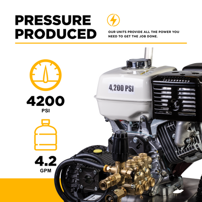 4200PSI 4.2GPM Cold Water Gas Pressure Washer - B4213HSGS