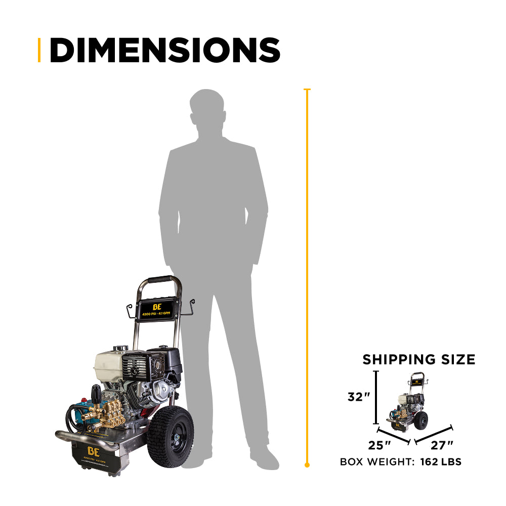 4,200 PSI 4.2 GPM Cold Water Gas Pressure Washer - B4213HSJS