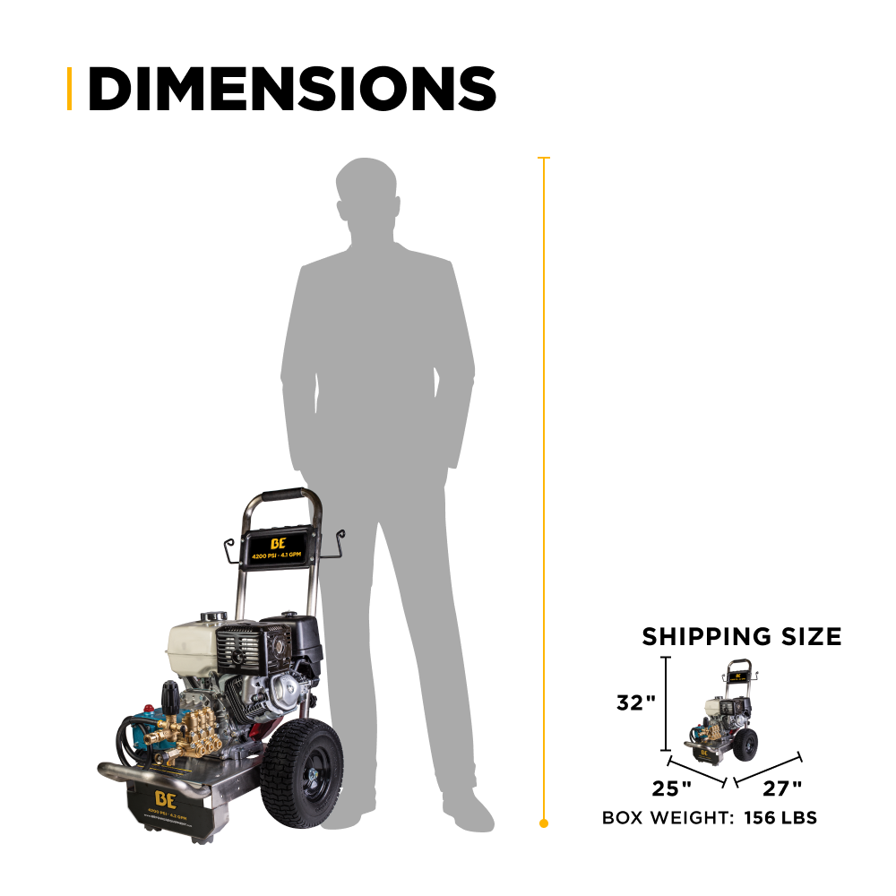 4,200 PSI 4.2 GPM Cold Water Gas Pressure Washer - B4213HSJS