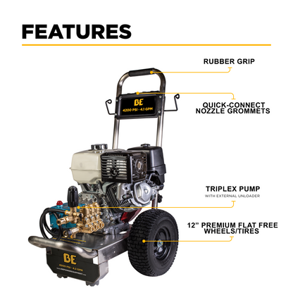 4,200 PSI 4.2 GPM Cold Water Gas Pressure Washer - B4213HSJS
