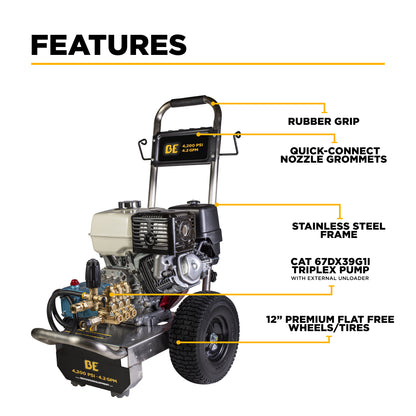 4,200 PSI 4.2 GPM Cold Water Gas Pressure Washer - B4213HSJ