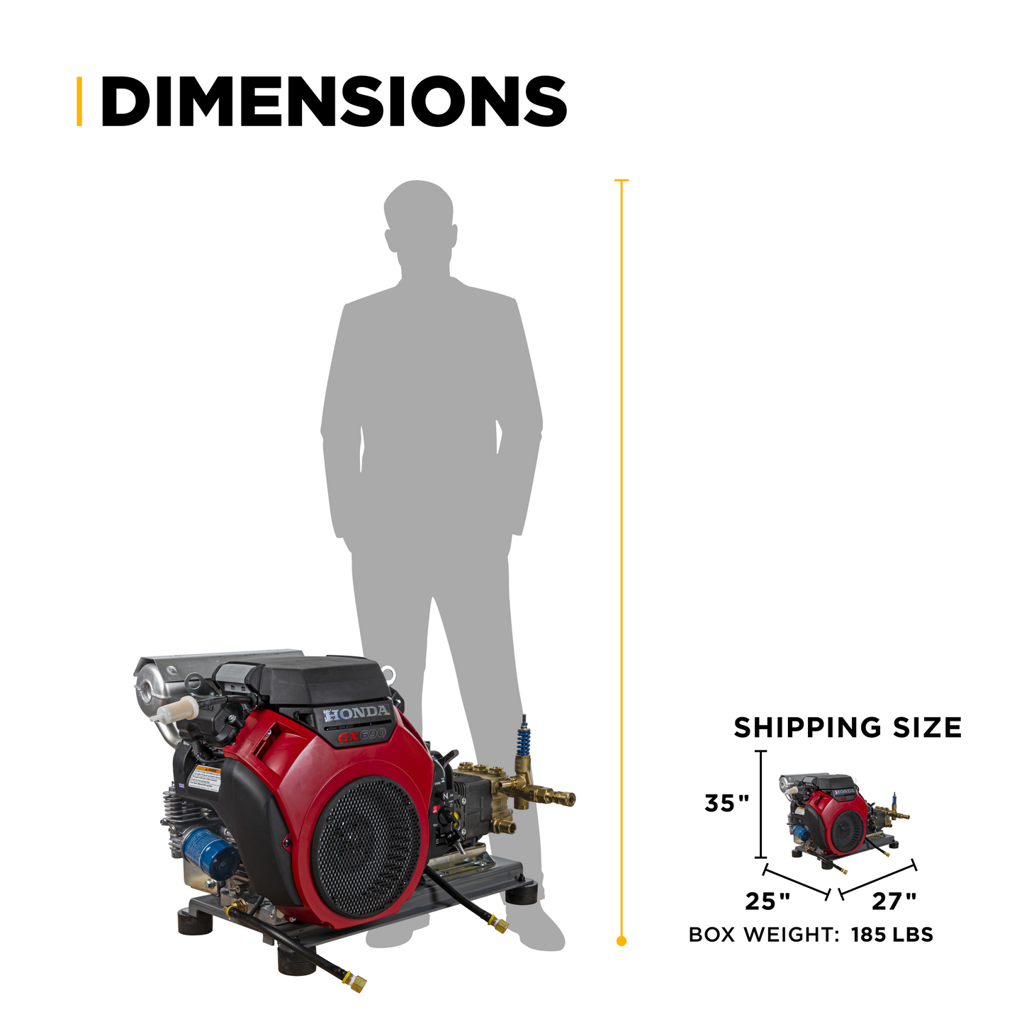 4200PSI 8.5GPM Cold Water Gas Pressure Washer - B4224HETBAS