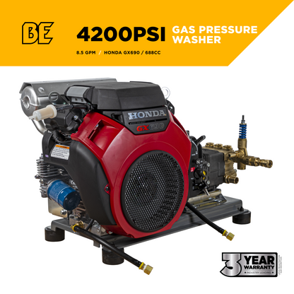 4,200 PSI 8.5 GPM Cold Water Gas Pressure Washer - B4224HETBAS