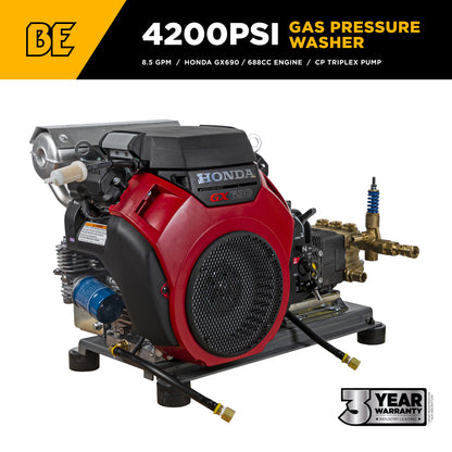 4,200 PSI 8.5 GPM Cold Water Gas Pressure Washer - B4224HETBAS