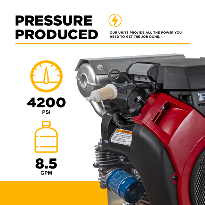 4200PSI 8.5GPM Cold Water Gas Pressure Washer - B4224HETBAS