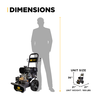 4400PSI 4.2GPM Cold Water Gas Pressure Washer - B4415PA