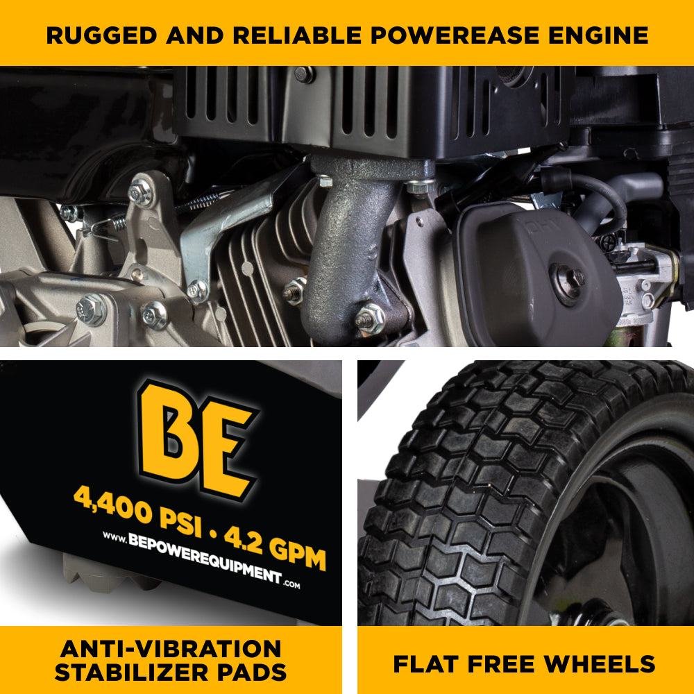 4,400 PSI 4.2 GPM Cold Water Gas Pressure Washer - B4415PA